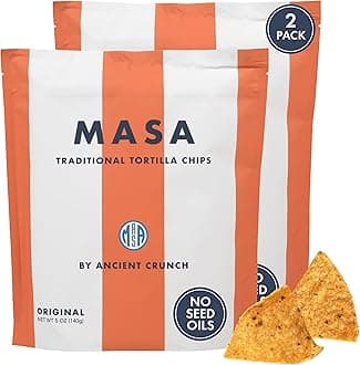 Ancient Crunch Masa Chips-Tortilla Snack Pack-Naturally Cultured Corn Chips, Seed Oil-Free-Low Carb Snacks-Made with E Grass Fed Cattle Tallow