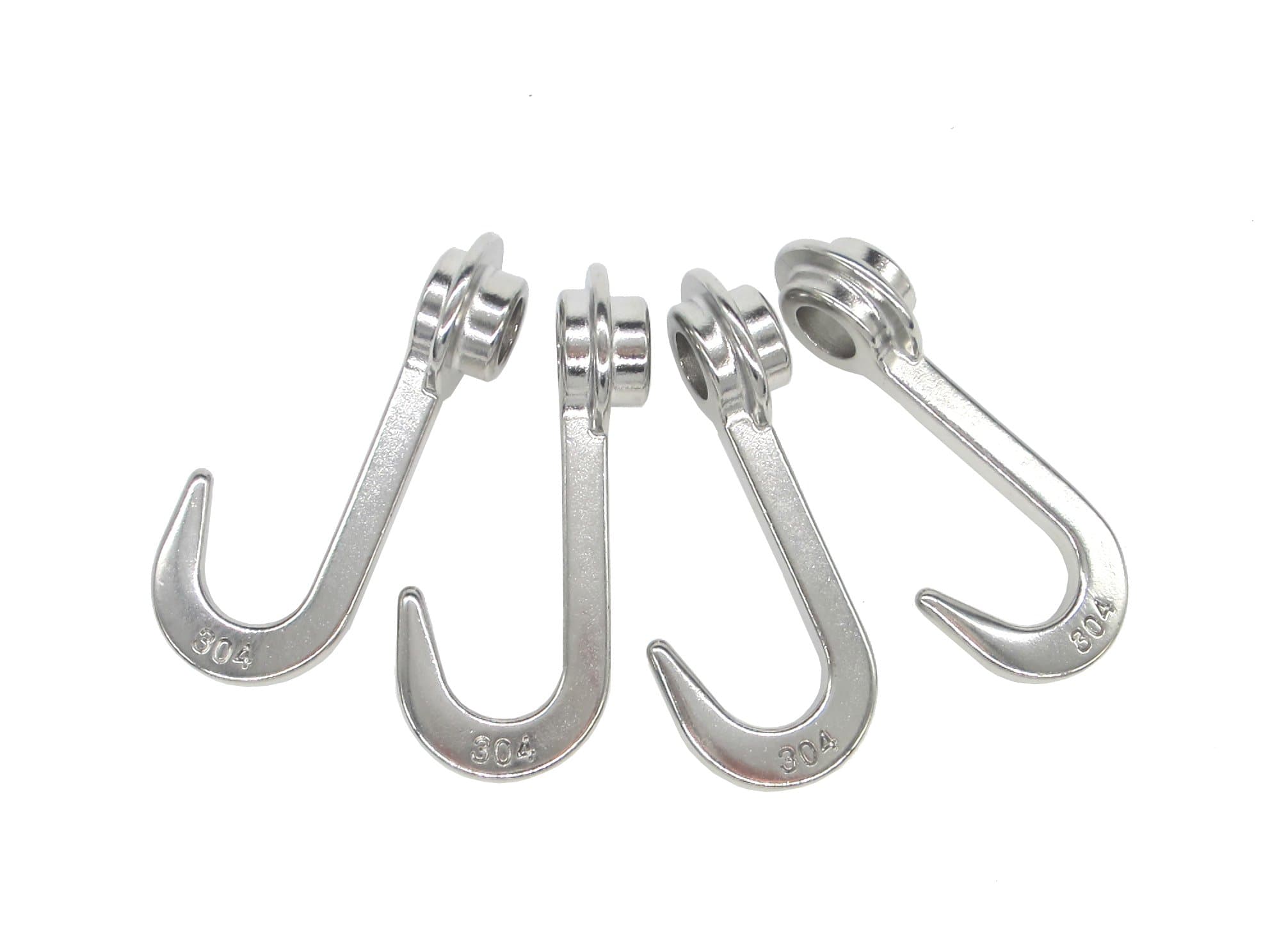 Stainless Steel J Hooks, Multipurpose Heavy Duty Wall Hook Hanger Pack of 4