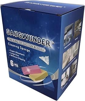 SAUGWUNDER Super Absorbent Water Sponge Durable Stuff PVA Sponge Use in Car Boat Kayak Bathroom After Shower Pick Up Water Like Vacuum All Purpose Kit Cleaning Supples (Multi-Color, 6X)