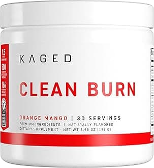 Clean Burn | Thermogenic Fat Burner Powder | CaloriBurn GP, L Carnitine, Coconut Water | Boost Metabolism, Energy, Focus | Orange Mango