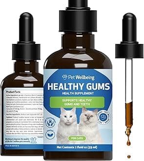 Pet Wellbeing - Healthy Gums for Cats - Natural Support for for Healthy Gums, Teeth and Breath in Felines - 2oz (59ml)