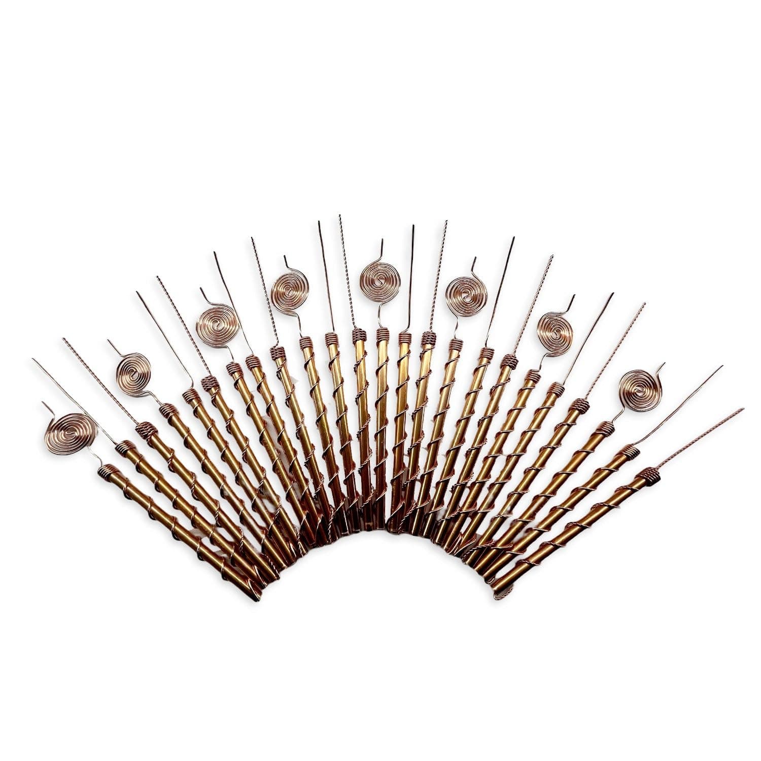 Premium Electroculture Antenna (24-Pack) -MEGA - Copper Wire for Plants, 99.9% Pure CopperCore 'Mixed Style' Rods, Electroculture Copper Gardening Antenna, Copper Garden Stakes, Eco-Friendly