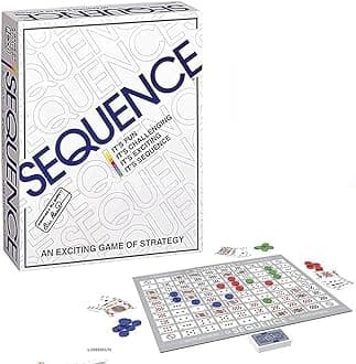 Generic Premium Quality Sequence Board Game, Strategic Card Game, Family Entertainment, Party Game for kids and Adults- for 2 to 12 Players