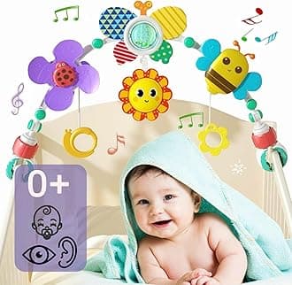 Pau1Hami1ton Baby Stroller Arch Toys, Car Seat Toys,Bouncer Toy Bar/Mobile for Bassinet,Adjustable Baby Hanging Toys Fit for Crib Bed,Stroller,Car Seat Gifts.S-19(Butterfly)