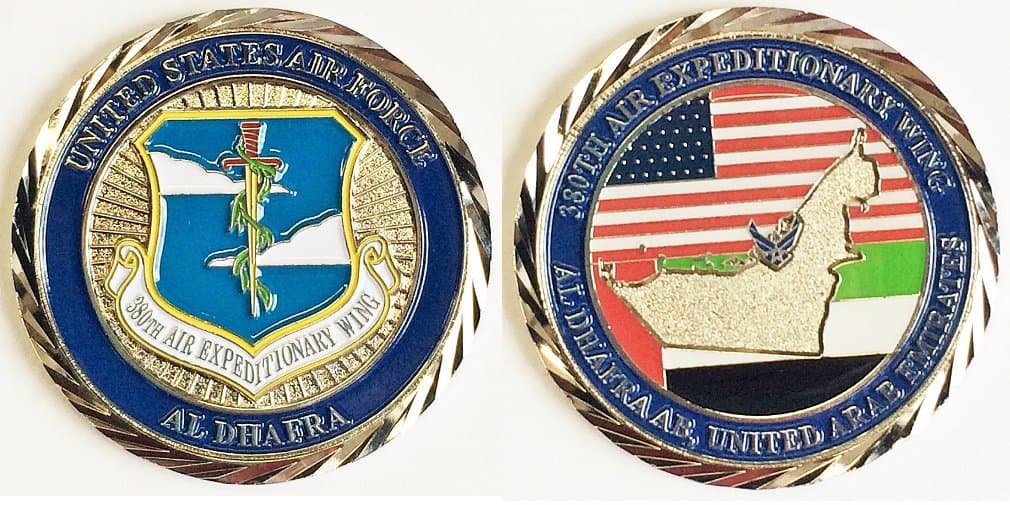 Al Dhafra Air Force Base 380th Expedtionary Wing Challenge Coin