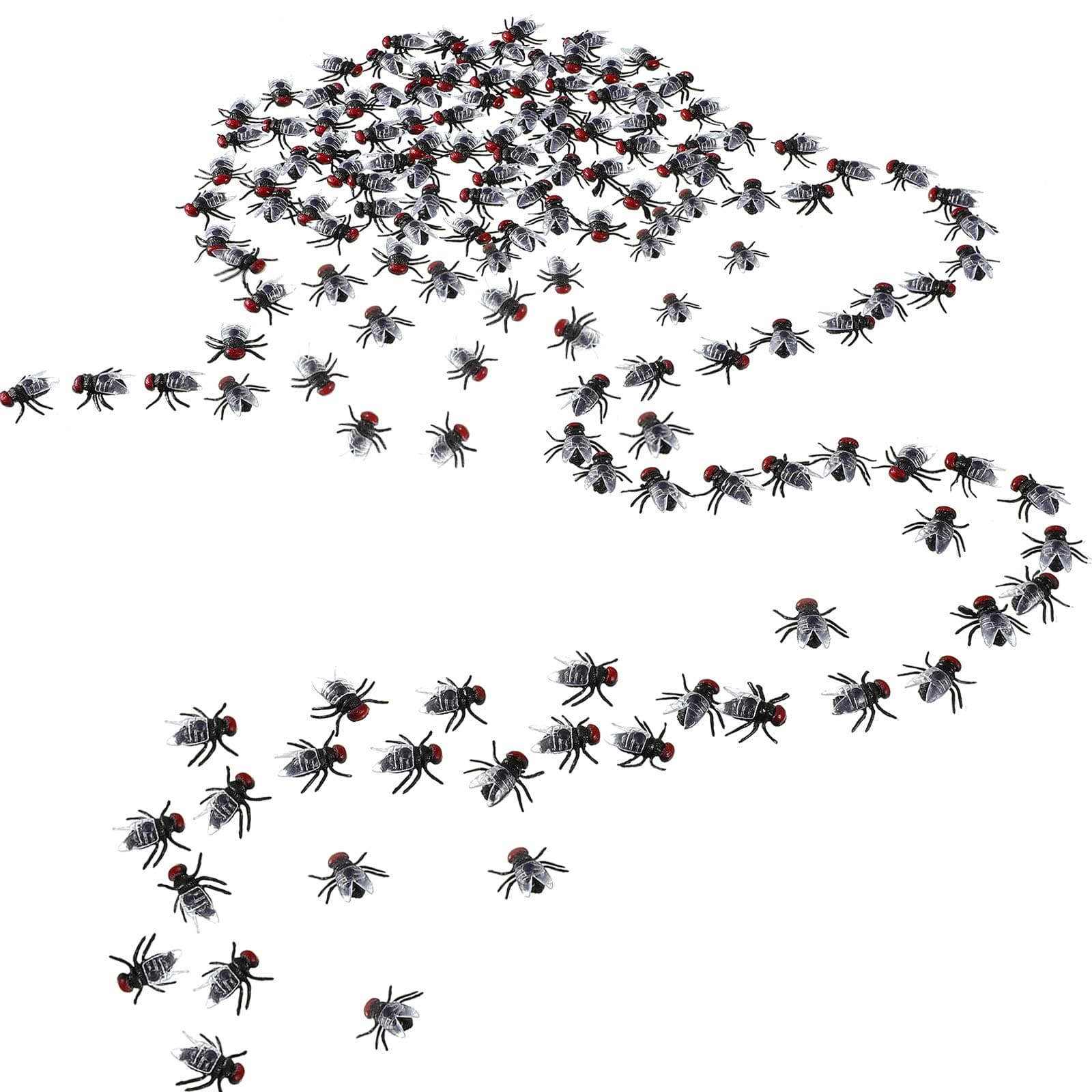 Gejoy 60 Pcs Plastic Flies Mini Realistic Fake Fly Bulk April Fools' Pranks Trick Joke Bugs April Fool's Day Simulated Insect for Joke Tricking People Party Supplies Prank Insect Props Course Teaching