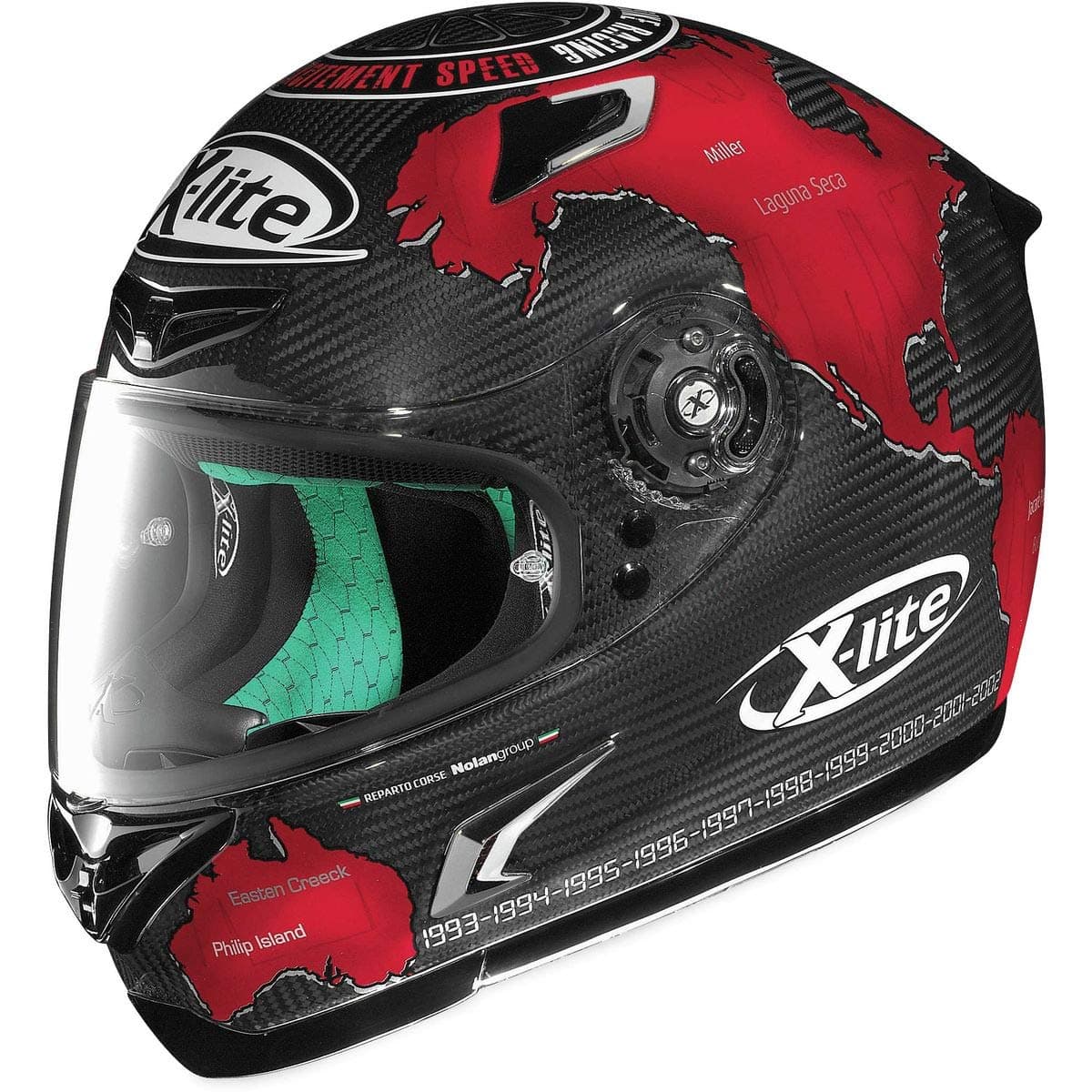 X-Lite X-802RR Ultra Carbon Helmet - Checa (X-LARGE) (BLACK/RED)