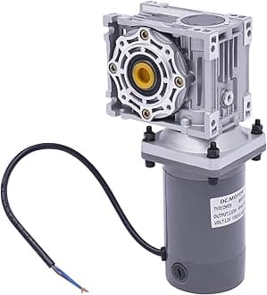 Electric Gear Motor 120W DC 12V 1800RPM 50K Electric Single-Phase Worm High Torque RV Gear Motor Reducer Gearbox with Adjustable Speed Reversing Function&Self-Locking Function