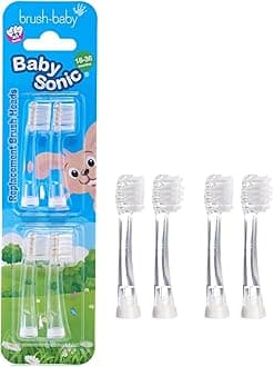 brush baby Babysonic Replacement Brush Heads (18-36 Months) Pack of 4, Multicolor (ABRB085)