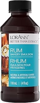 Lorann Oils Bakery Emulsions Natural and Artificial Flavor 4oz-Rum, Other, Multicoloured, 6.82 x 6.82 x 13.43 cm