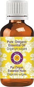 Deve Herbes Oregano Essential Oil (Origanum vulgare) Pure | Non-Sticky | Non-greasy | Lightweight | Men & Women | All Skin Types | Steam Distilled 15ml