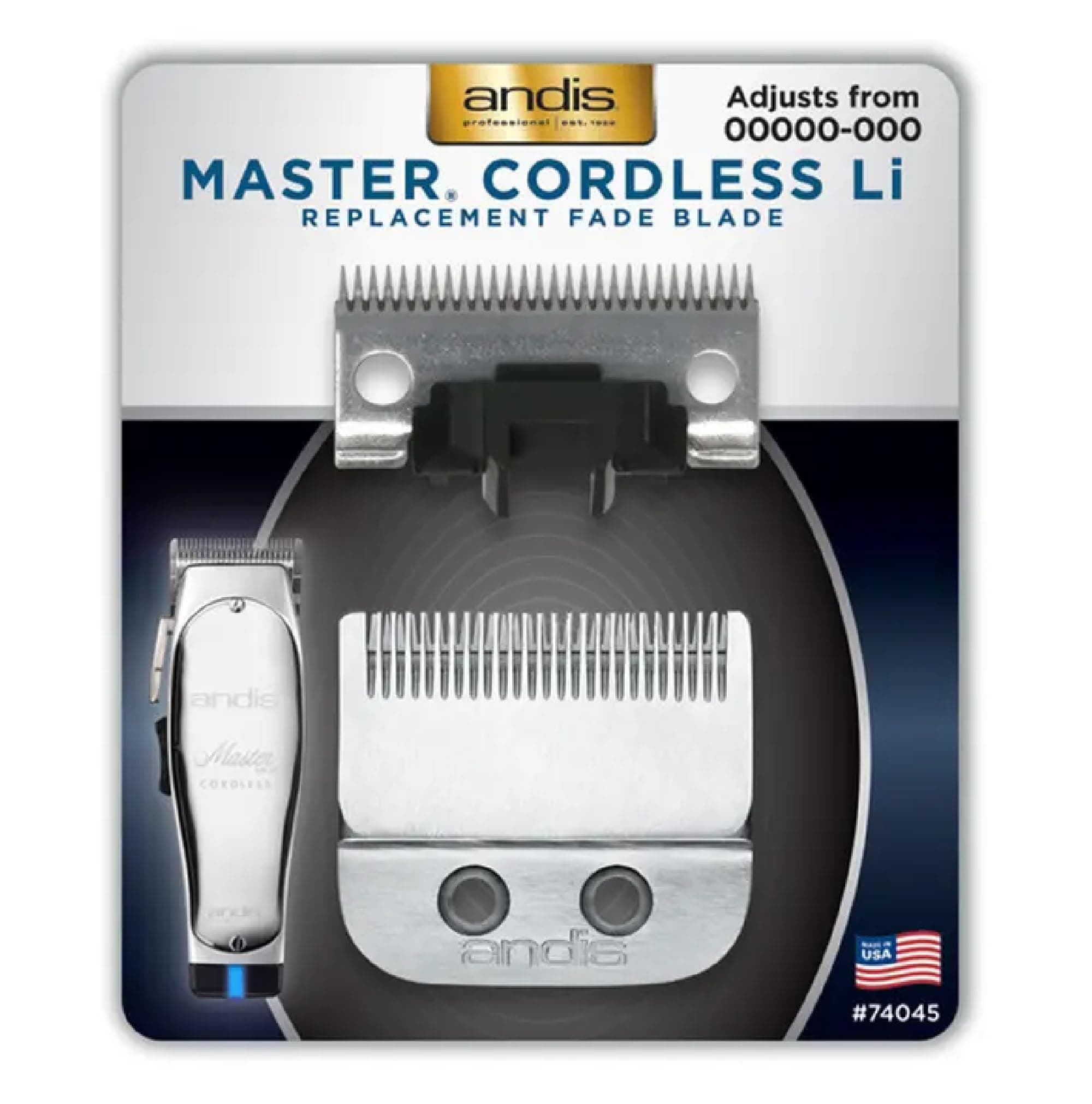 Master Cordless Li Replacement Fade Blade – Carbon Steel Clipper Blade, Size 00000 to 000, Ultra Close Fade Performance