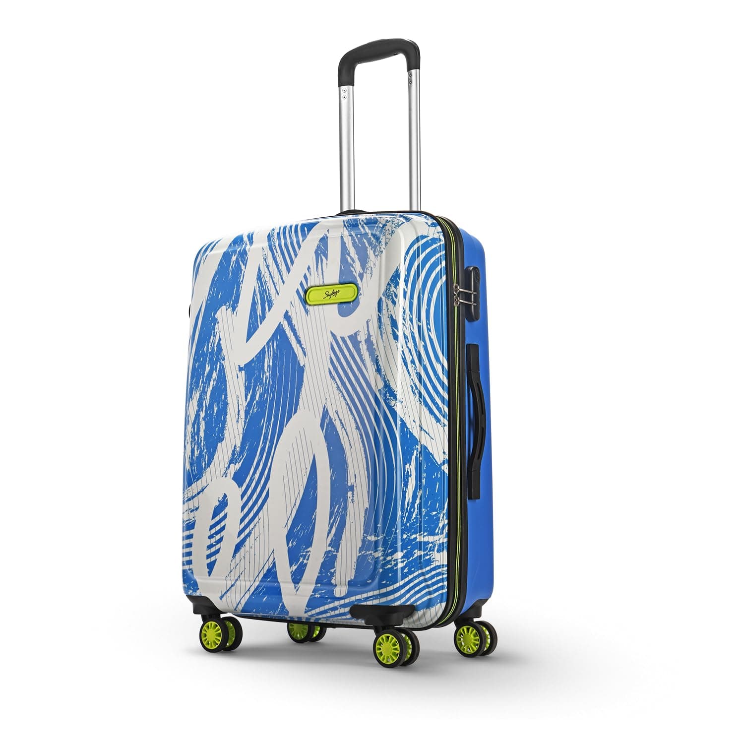 Skybags Stroke Hard Luggage, Blue, Check-in | 65 cm | Medium, Trolley Case