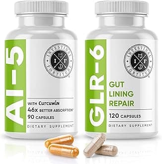 - AI-5 & GLR-6 Digestive Health Supplement Bundle w/Glutamine, Turmeric, Curcumin for Gut Health Capsule Supplement & Support Digestive Health, Non-GMO, Dairy Free - 30-Day Supply