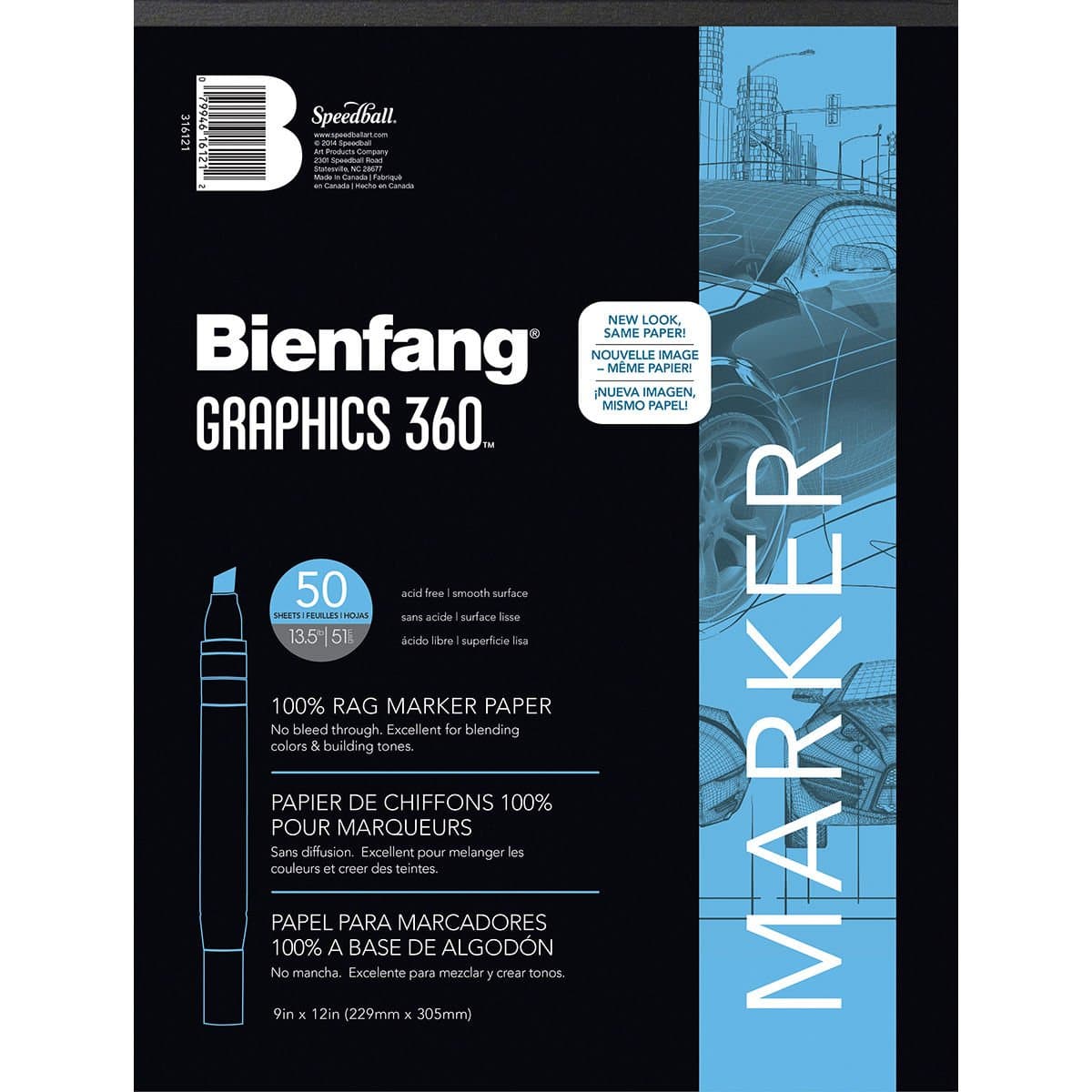 Bienfang Graphics 360 100% Rag Translucent Marker Paper (9 In. x 12 In.) - Pad of 100 1 pcs sku# 1836505MA