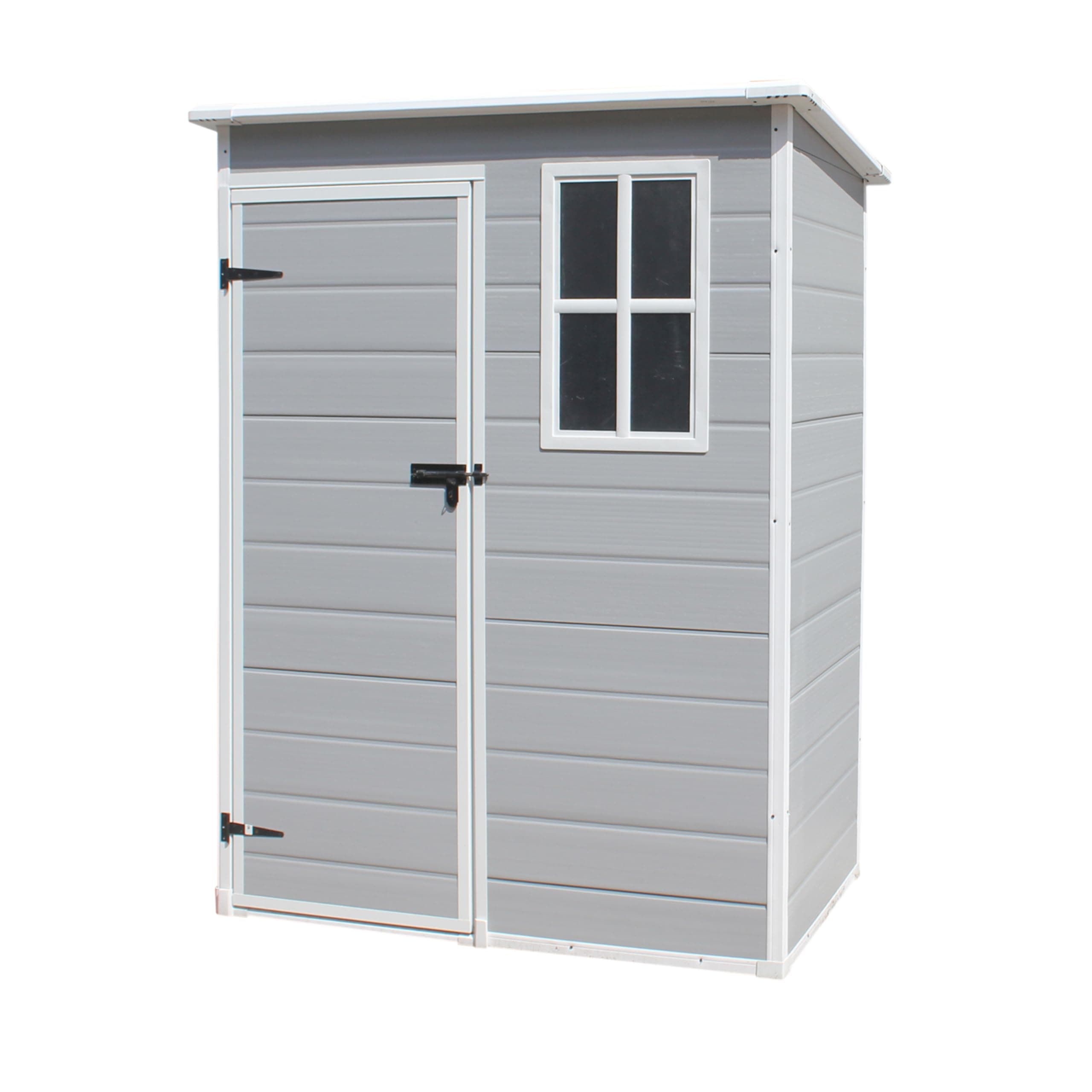 Panana Plastic Garden Storage Shed Outdoor Storage Includes Plastic Floor, Strong Structure House Tool Shed (L x W x H) 79 x 152x 192 cm