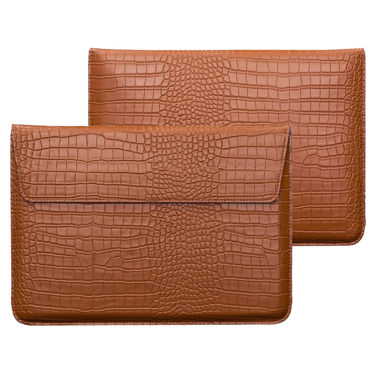 Laptop Sleeve with Stand, PU Leather Flap Style Case Bag for MacBook Neo 13 A3404 Air 13.6 inch M5 A3449 M4 A3240 M3 A3113 M2 A2681 2026-2022 Air 13 2018-2021 Pro 13 A2338 2016-2022, Brown