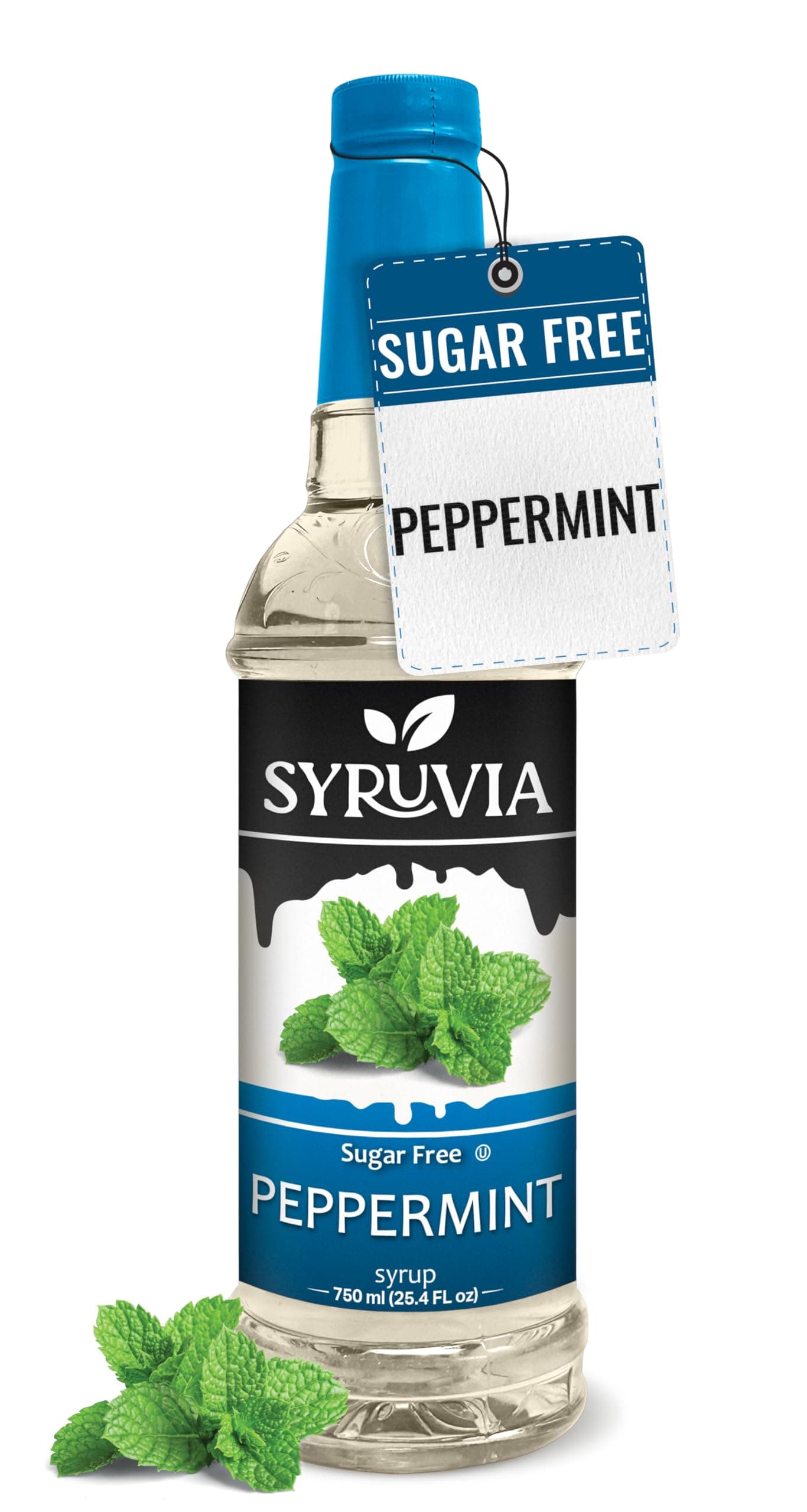 Sugar Free Peppermint Syrup for Coffee, Flavored Syrup for Drinks, Lattes, and Desserts – 25.4 fl oz