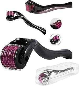 Derma Roller for Skin, Beard Derma Roller for Hair Growth & Care, Facial Roll, Micro needling 0.25mm 0.5mm 1mm 1.5mm, 540 Titanium Micro Needles for Facial, Body & Hair Growth For Men & Women (0.25mm)
