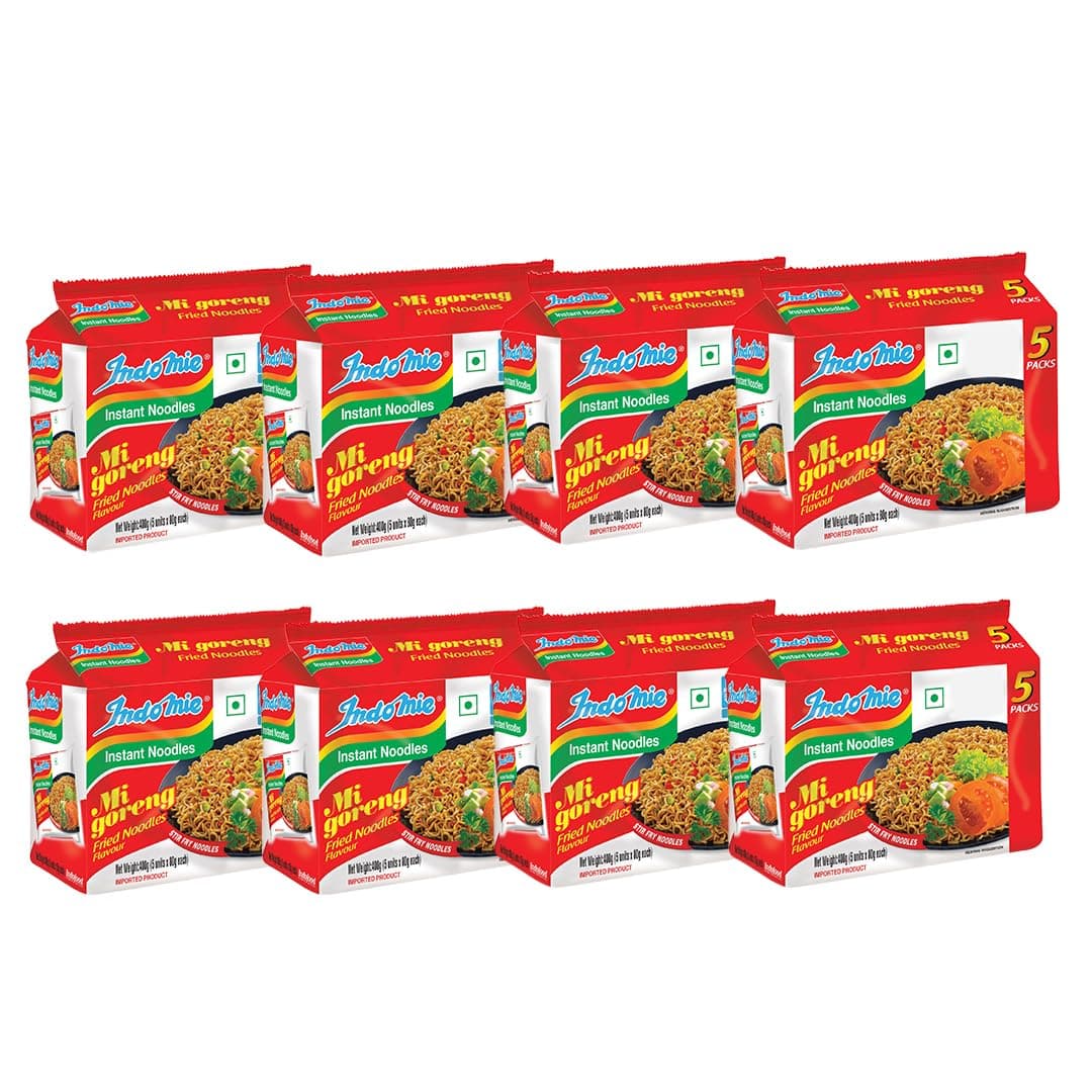 Mi Goreng Instant Fried Noodles, Dry Noodles with Seasoning Sachets, 80g