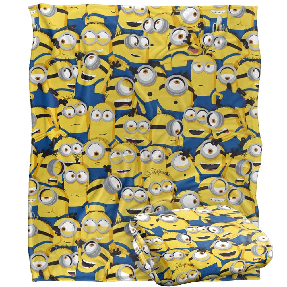 Minions Blanket, 50"x60", Minion Group Silky Touch Super Soft Throw Blanket