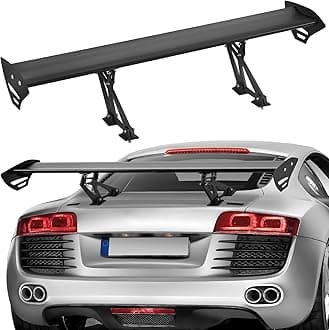 VEVOR GT Wing Car Spoiler, 43.3 inch Universal Spoiler with Single Deck, Adjustable Lightweight Aluminum, Car Rear Spoiler Wing, Racing Spoiler BGW/JDM Drift Black