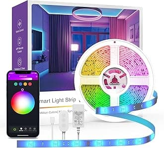 Gesto 5 Meter LED Strip Lights |300 Led RGB Strip Light with Adaptor,Multicolor LED Lights for Home Decoration, Bedroom,Diwali Decoration & False Ceiling| Music Sync Bluetooth App. and Remote Control