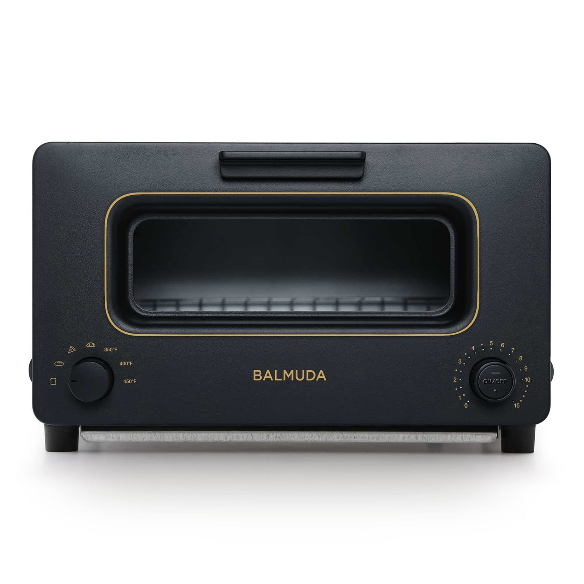 BALMUDA The Toaster | Steam Oven Toaster | Compact Size 14.1" W x 12.6" D x 8.2" H | 5 Cooking Modes: Sandwich Bread, Artisan Bread, Pizza & Pastry, Oven | Baking Pan Included | US Version | Black