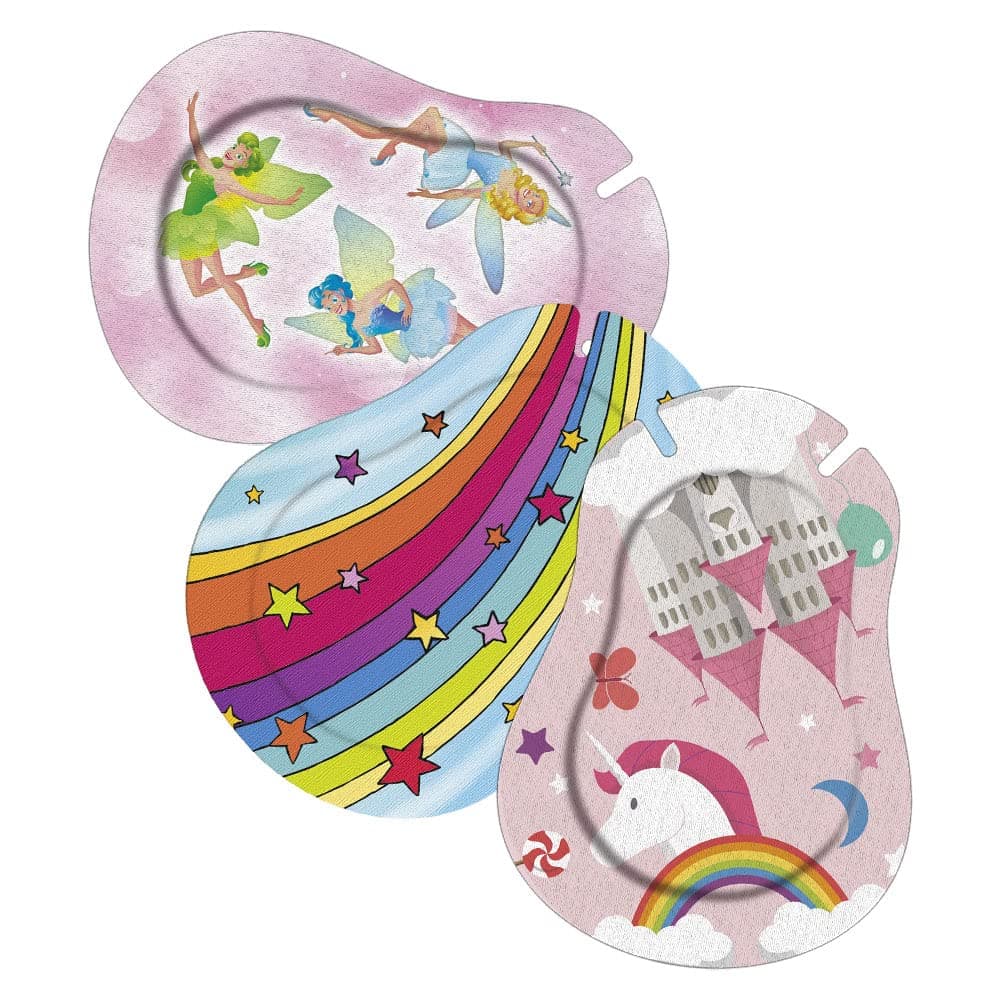 Bamboo for Girls, Adhesive Eye Patches, 30/Pack, Regular Size - Fairies, Rainbow Stars, Fantasy