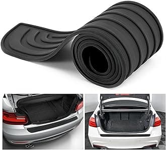 Esteopt Car Rear Bumper Protector, Universal Anti-Scratch Rubber Guard Cover for Car Pickup Truck SUV (36'' x 2.7'' Black)