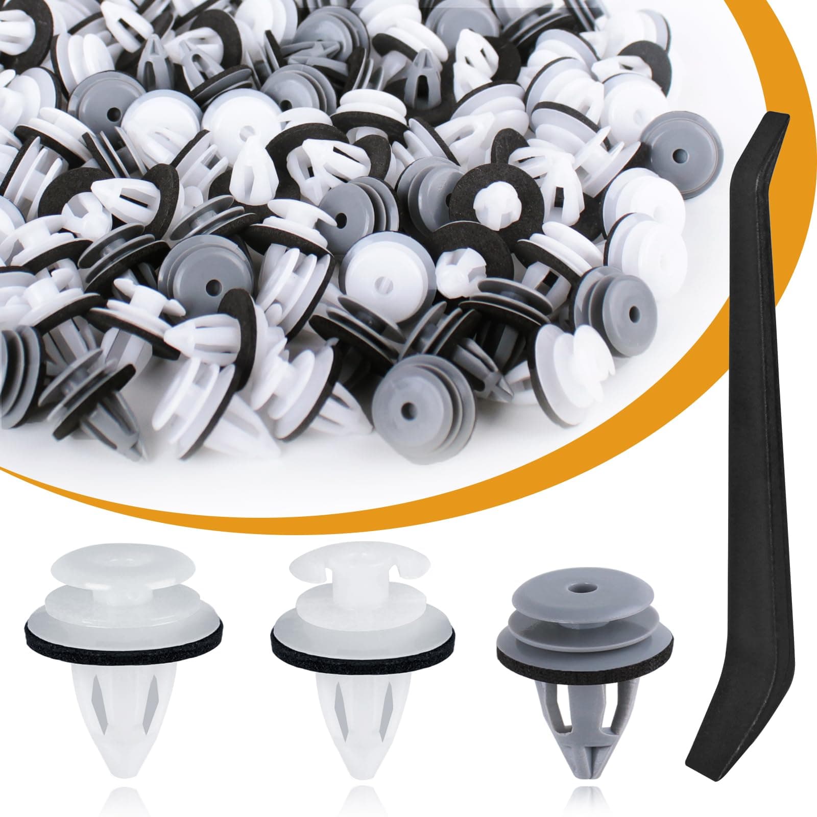 Xislet 120Pcs BMW Door Panel Clips Trim Retainer Clips Compatible with BMW 3 5 7 Series E36 E34 E38 E39 M3 X1, X3, X4, X5, X6 Replace 51411973500, 51418224768, 51418224781, 51410407983, 51430141025