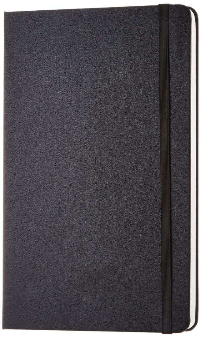 Amazon Basics Classic Notebook, A5, Plain, Black