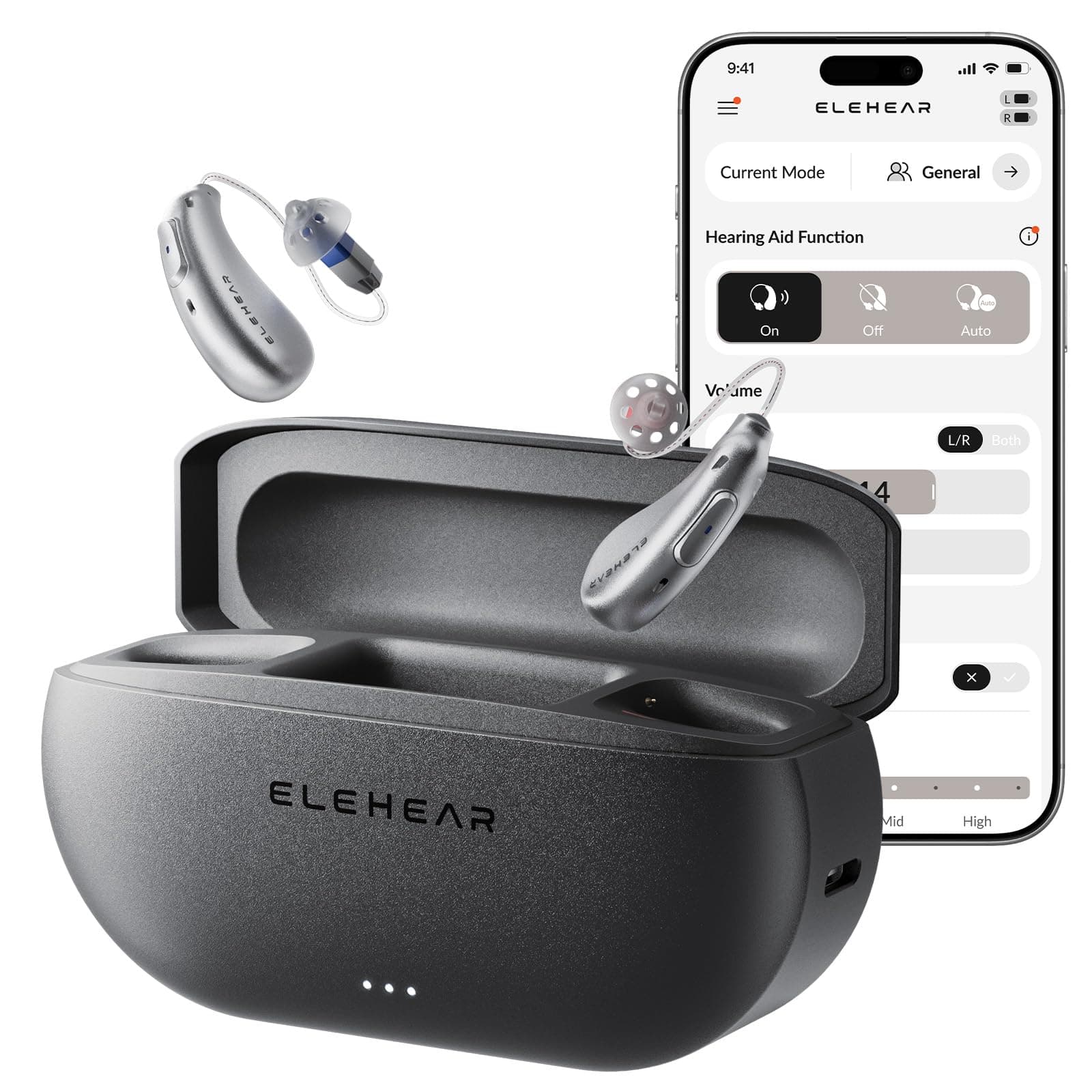 ELEHEAR-Beyond Hearing Aids, OTC Hearing Aids for Seniors and Adults with AI Powered Speech Enhancement and Tinnitus Masking, Superior Sound Quality, Bluetooth Enabled & App Control, Upgraded Receiver
