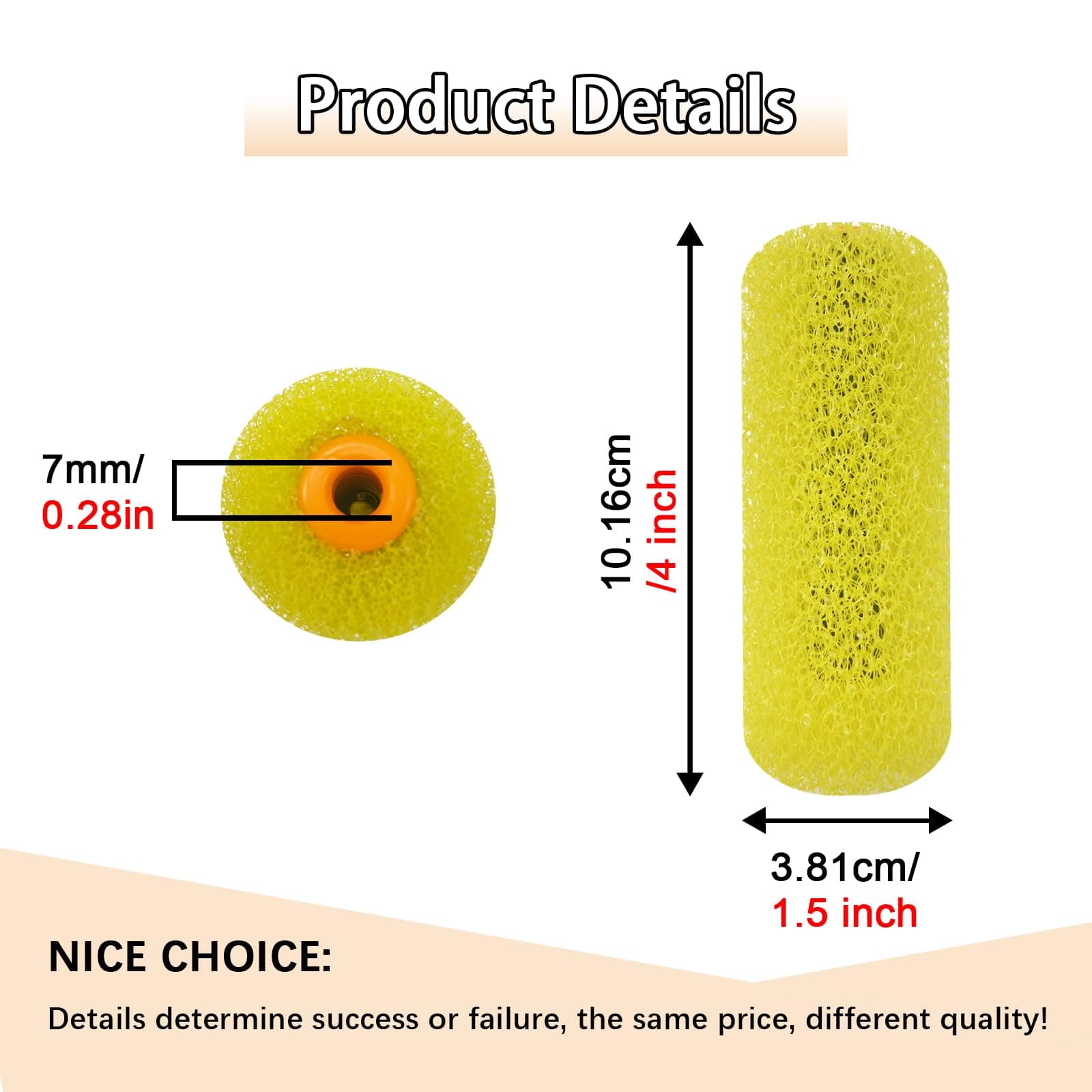 8 Pcs Textured Paint Roller Covers, 4 inch Medium Textured Foam Drywall Texture Paint Rollers, House Paint Roller Covers for Art Painting Walls Ceilings