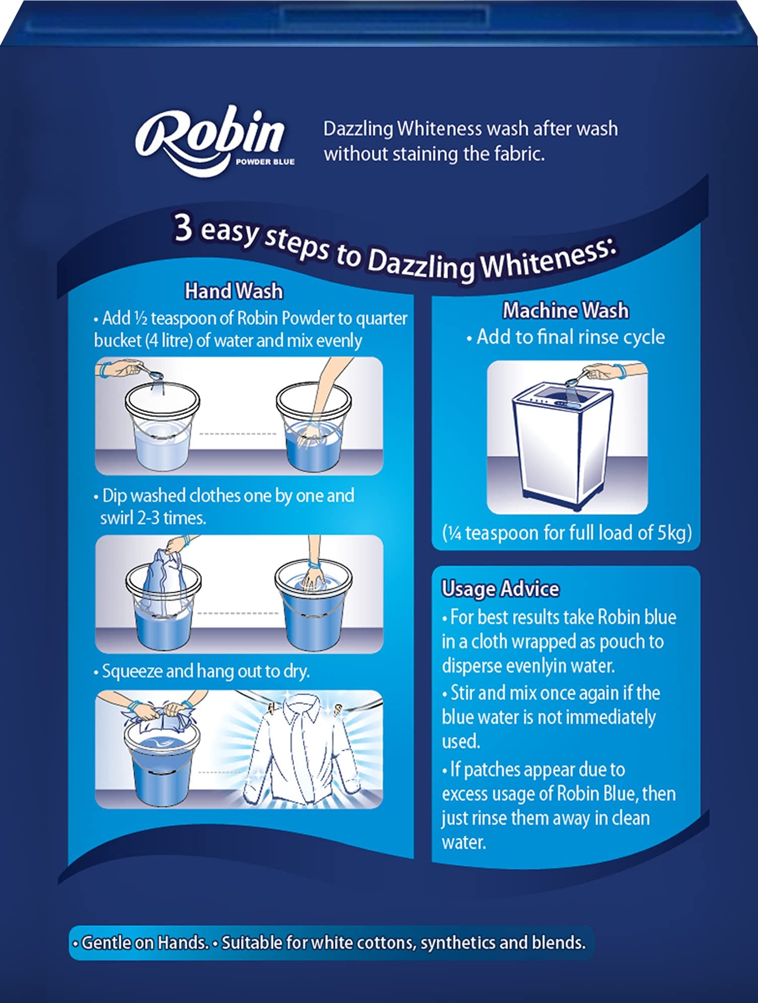 Robin Dazzling Whiteness Powder Blue, 900 g