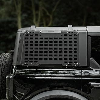Rear Window Storage Molle Panel Flank Kit Rear Window Protective Decoration for Ford Bronco 2021 2022 2023 2024 4 Doors