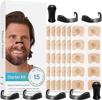 AMERTEER Breathing Magnetic Nasal Strip Starter Kit (30 Strips) Nose Strips For Breathing Snoring Solution, Intake Breathing, Opens Nasal Passages, Boosts Oxygen, Skin-Friendly & Sweat Resistant