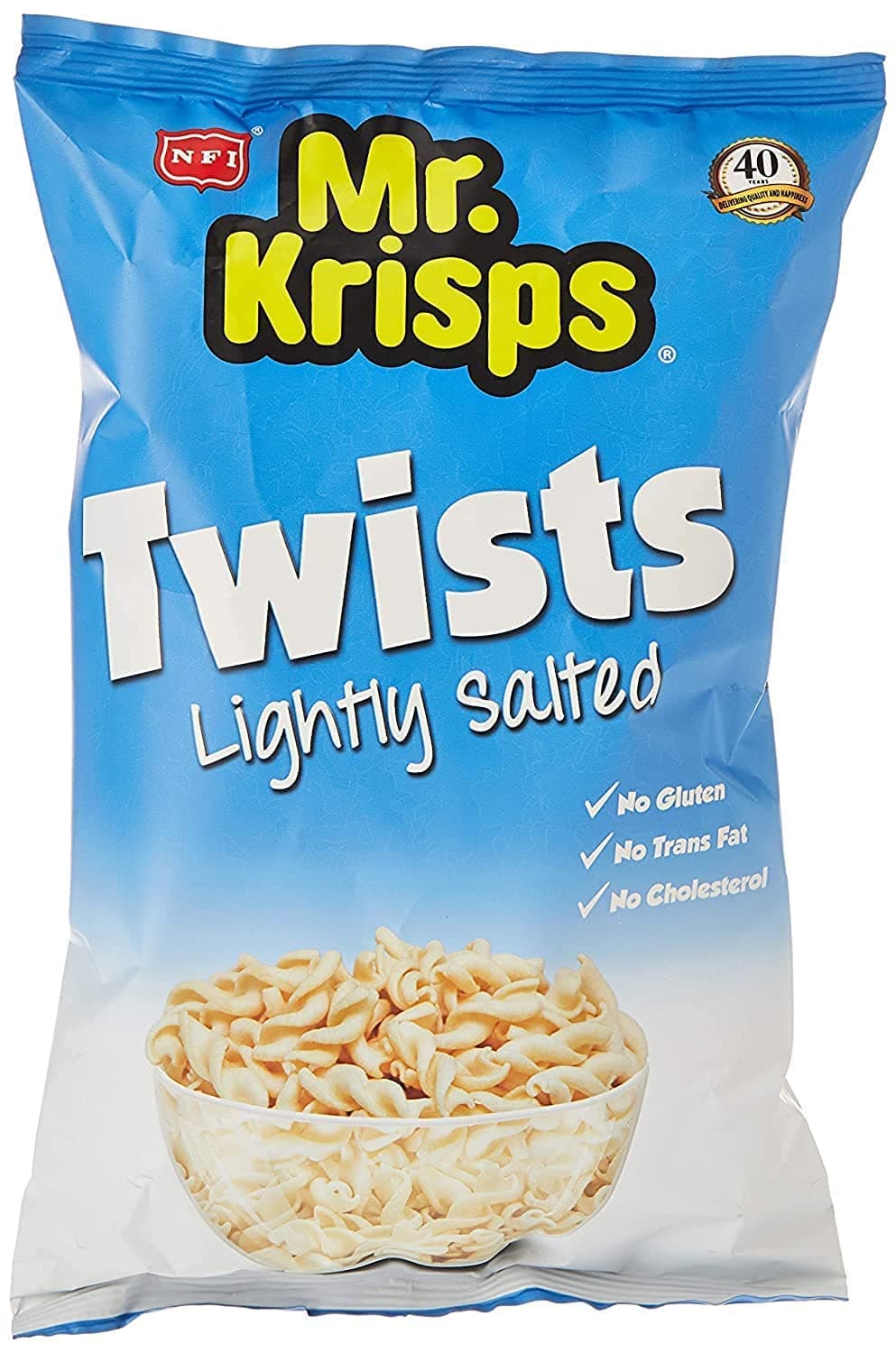 Mr.Krisps Twists Natural Lightly Salted Flavour 80 Gm