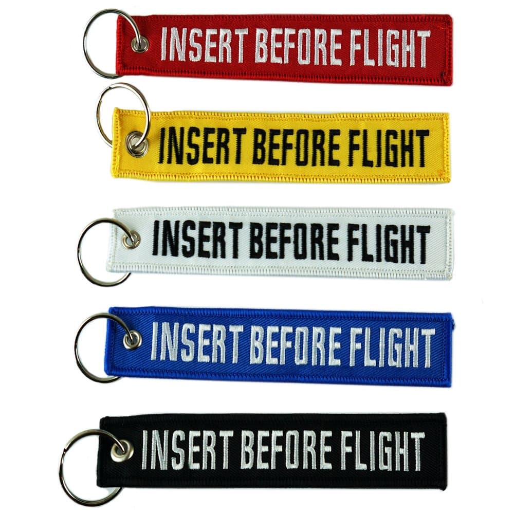 5X Insert Before Flight Color Multi-Pack Combo Key Chain 5.5" x 1" Motorcycle ATV Car Truck Keychain