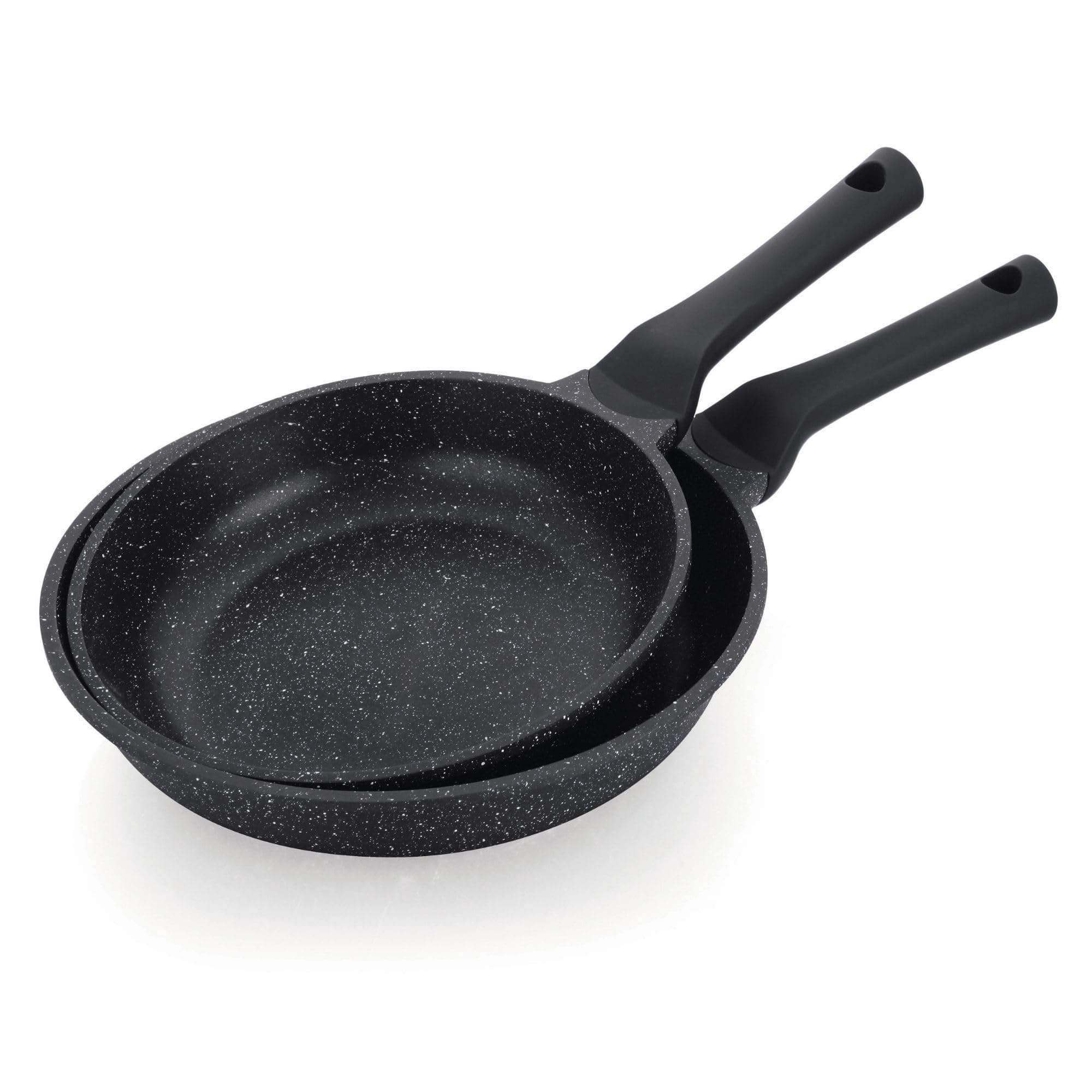 Prestige Essentials Granite Non Stick Set Combo | 24cm + 28CM Fry Pan Set | Induction Cookware Set 2 Pieces | Black - PR80995