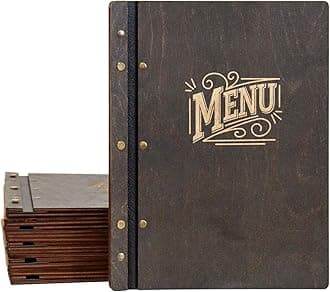 Inko Horeca - Pack of 10 pcs Wooden Menu Holder 11.8 х 9 inch - Menu Book for Restaurant - Hard Folding Menu Covers - Wooden Cafe Menu Folder Book for Bar - Bar Menu Sign (Wenge)