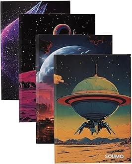 Amazon Brand - Solimo Long Size Notebook | 384 Pages | Single Line | A4-29.7cm x 21.0cm | Ruled Notebooks for School Students | Pack of 4