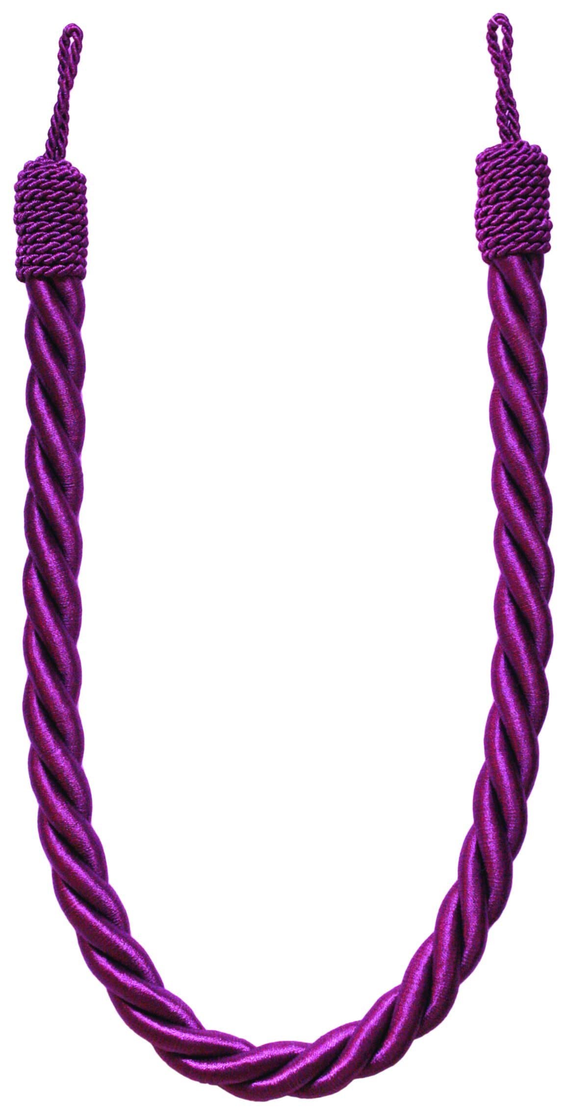 Jones Interiors Reef Twisted Rope Tieback, Polyester, Cerise, 40x7x3 cm