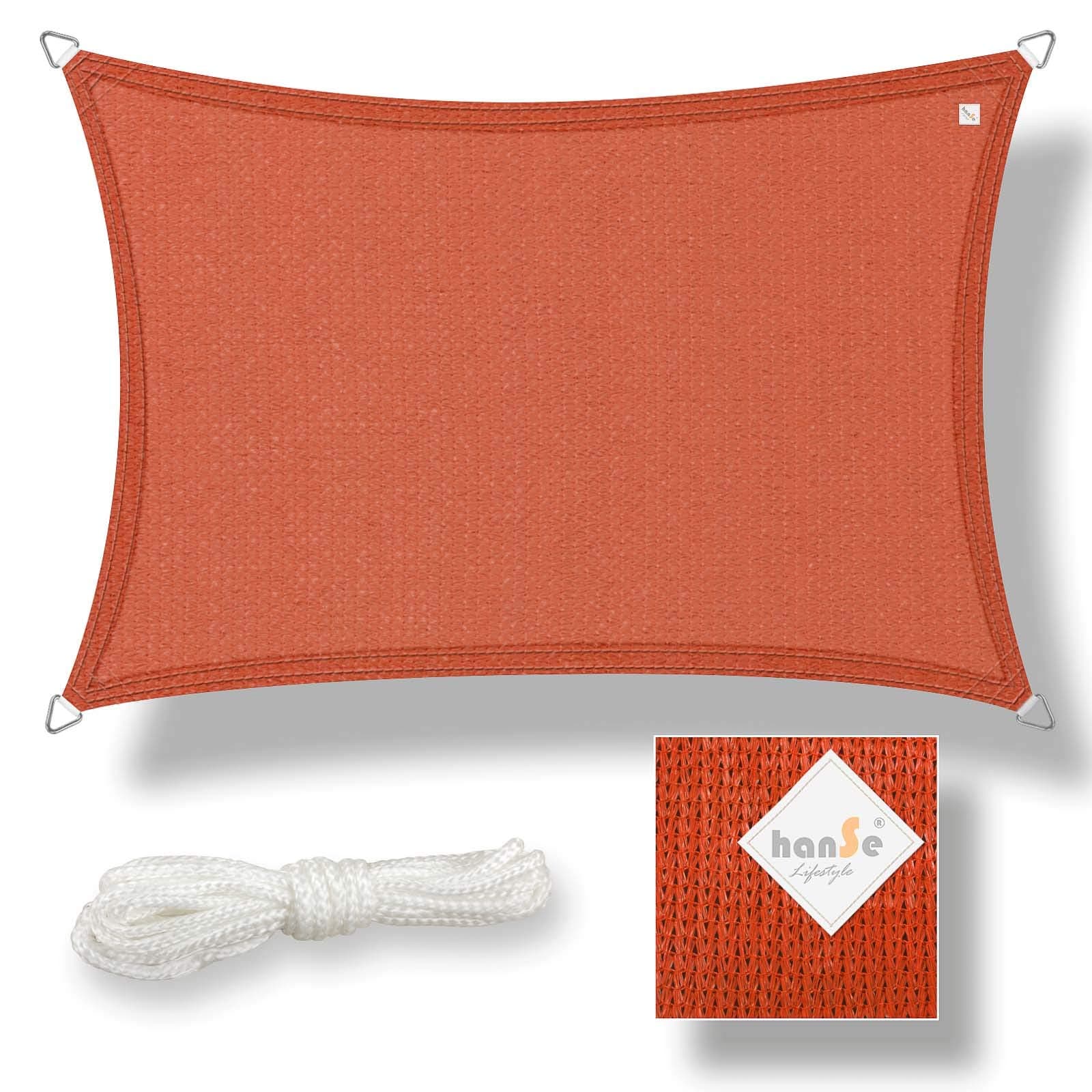 hanSe® brands, sun sail, sun protection, sail, box 3 m x 4 m, terra