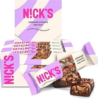 NICKS Keto Nut Bar Almond Chocolate, Keto Nut Snack for Sports, Hiking & Outdoor Activities, 1G sugar, 3G net carbs, healthy snack (pack of 12) 40.0 grams
