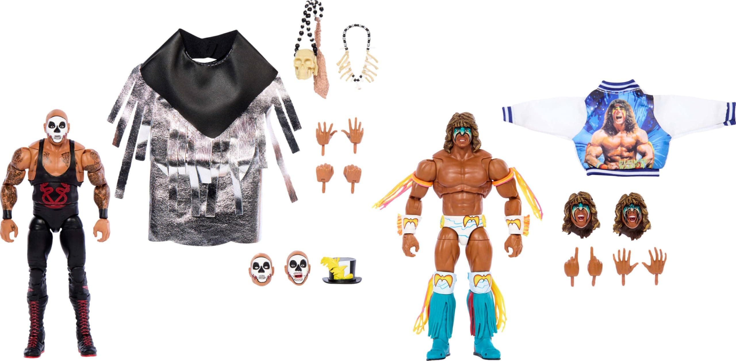 Mattel WWE Ultimate Edition Action Figure 2-Pack, Greatest Grudges '92 Collectible Set with Ultimate Warrior & Papa Shango 6-inch Superstars & Accessories