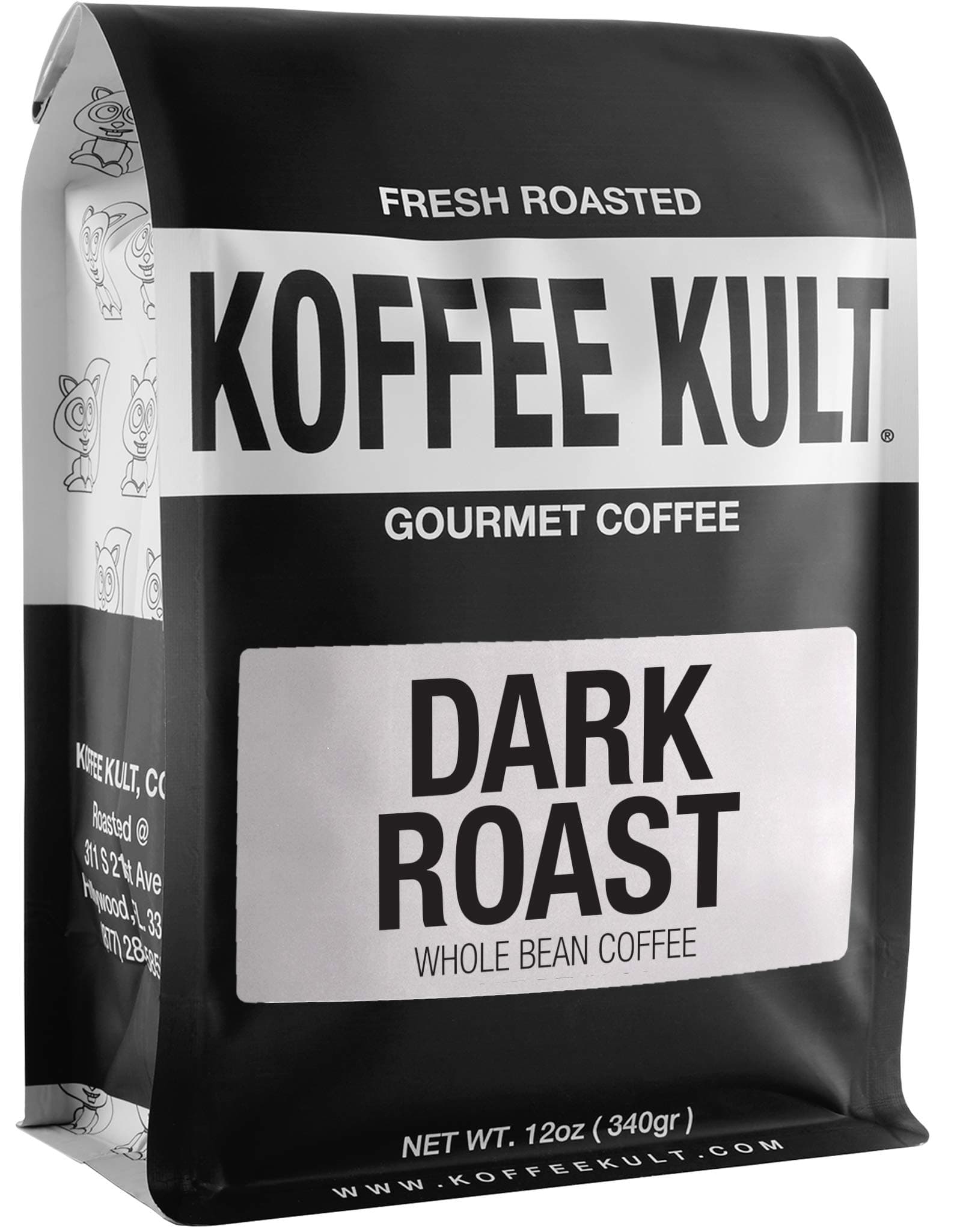 Dark Roast Coffee Beans - Rich & Bold with Chocolate & Cinnamon Notes, Smooth Finish 100% Arabica, Ethically Sourced Resealable 12oz package