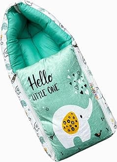 NEW COMERS® 3 in 1 Bed, Sleeping Bag & Carry Nest, Outer Velvet Inner Cotton Bedding for New Born & Infant, Portable Bassinet for Carrying & Co Sleeping, Unisex Sleeping Bed-814