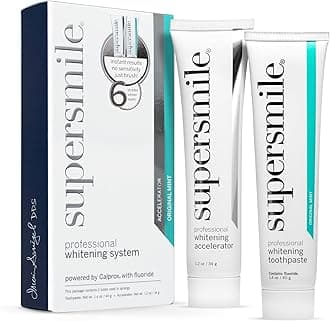Supersmile Teeth Whitening System - Whitening Toothpaste and Accelerator - Whitens Up to 7 Shades