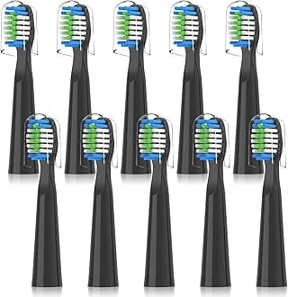 Compatible with Bitvae D2 Electric Toothbrush Replacement Heads, for Bitvae D2 Electric Toothbrush,10 Pack (Black)